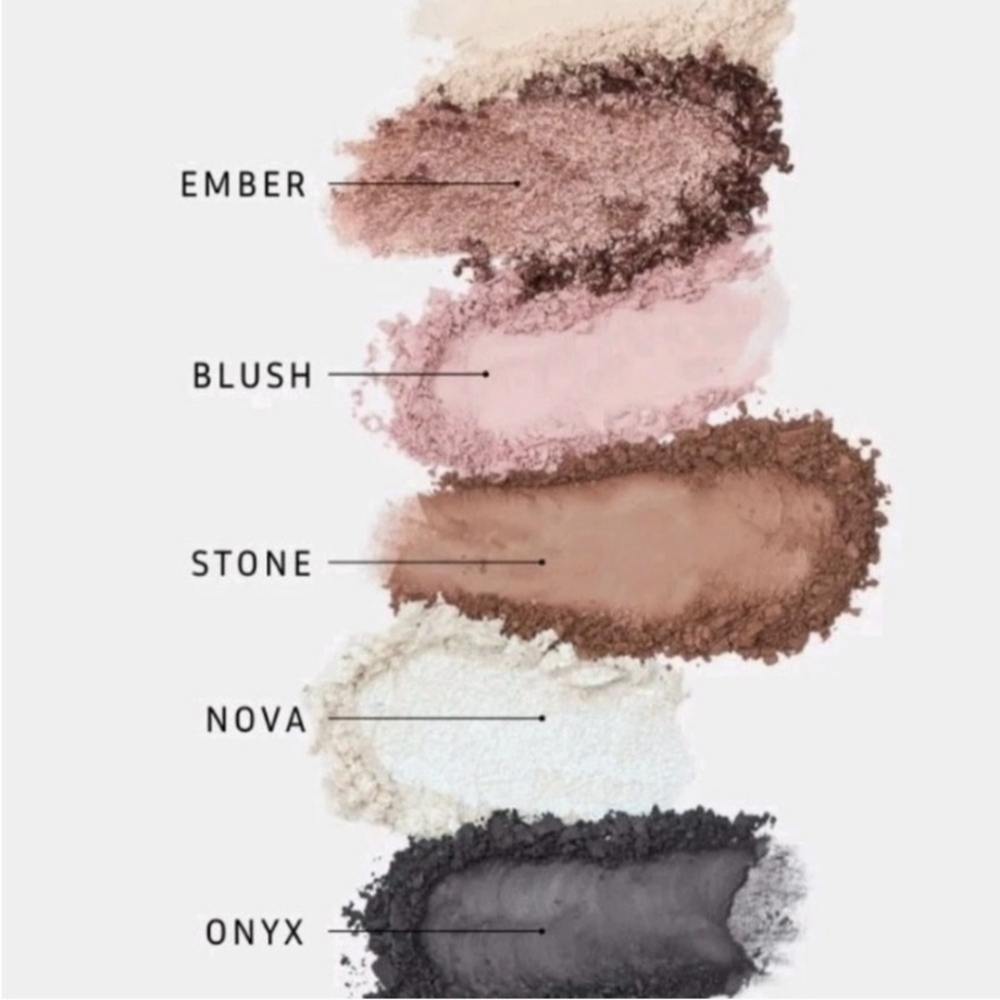 Lithe Radiant Eyeshadow Palette - Pink, Gold, White, Black, Brown - Picture 4 of 7